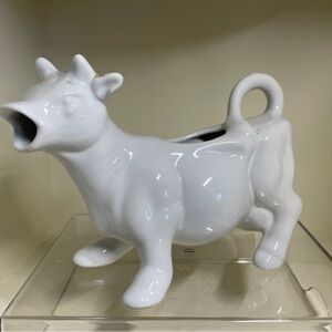 White Ceramic Cow Creamer -